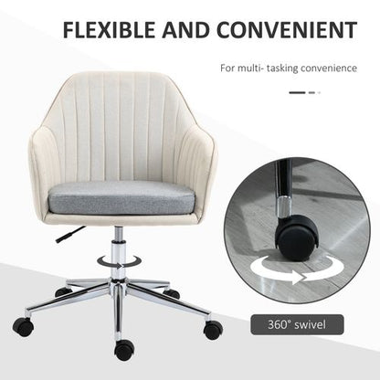 Swivel Desk Chair in Beige