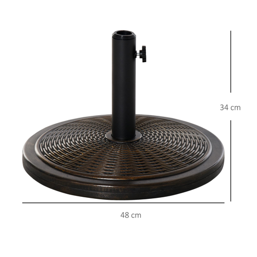 Cantilever Offset Umbrella Base Cement Parasol Stand in Black