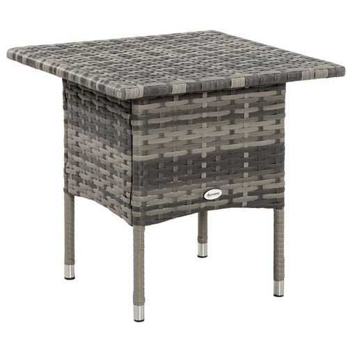 Rattan Outdoor Coffee Table in Mixed Grey