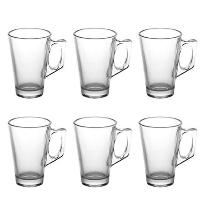 Latte Glasses 240ml - Set of 6 + Coffee Pod Stand