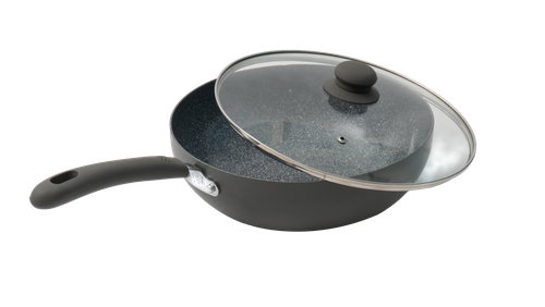 Durastone 28cm Wok with Lid in Grey