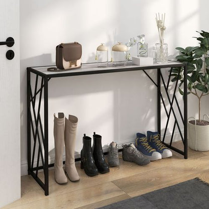 Vintage Sofa Table Metal Frame Console Table for Hallway Living Room