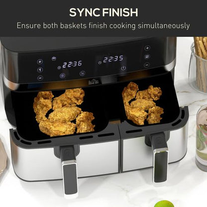 Dual Zone Air Fryer 8.5L Double Air Fryer with SYNC Finish 2700W