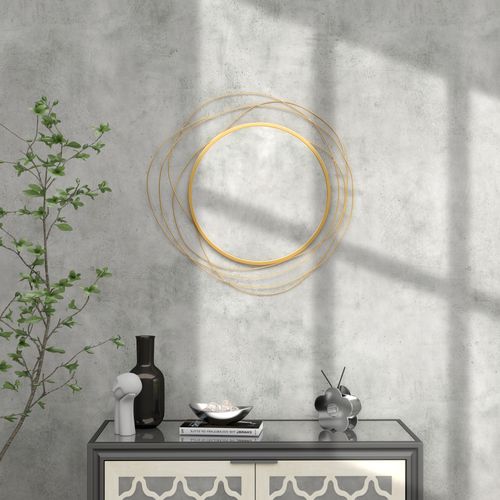 Metal Wall Art 65cm Round Mirror