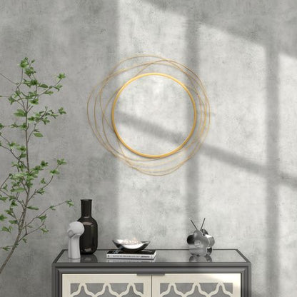 Metal Wall Art 65cm Round Mirror