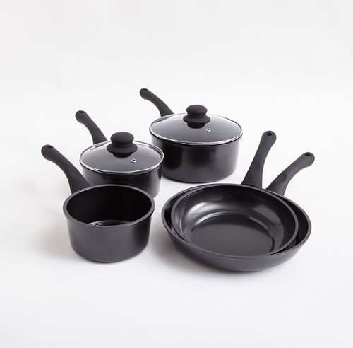5 Piece Black Carbon Steel Cookware Set