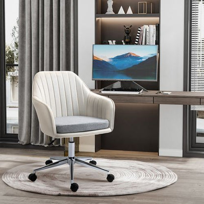 Swivel Desk Chair in Beige