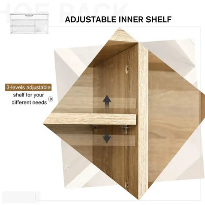 Sit-On Shoe Storage w/ Hidden Compartment