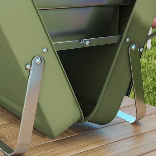 Portable BBQ Grill with Suitcase Design for Camping Picnic Party in Green