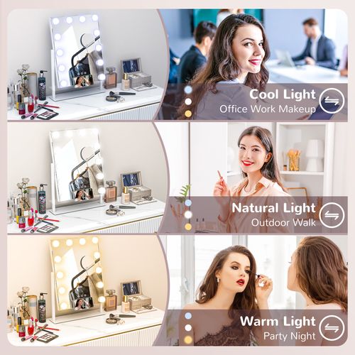 Hollywood Lighted Makeup Mirror with Magnifier