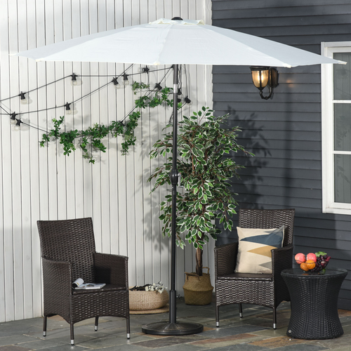 Cantilever Offset Umbrella Base Cement Parasol Stand in Black