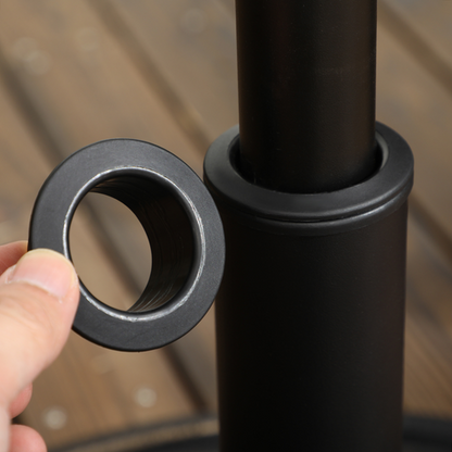 Round Resin Garden Parasol Base (for Poles of 38mm-48mm) - 18kg