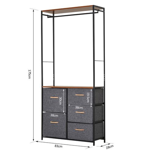Freestanding Clothes Hanger Storage Unit