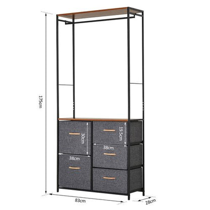 Freestanding Clothes Hanger Storage Unit