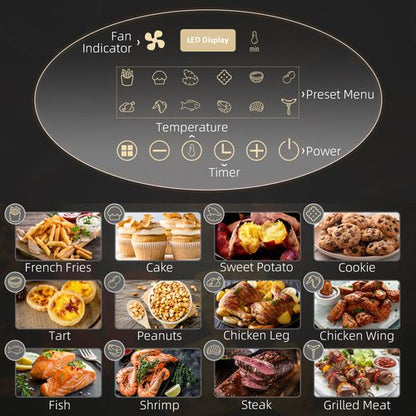 4L Air Fryer 1300W with Rapid Air Circulation Timer and Nonstick Basket