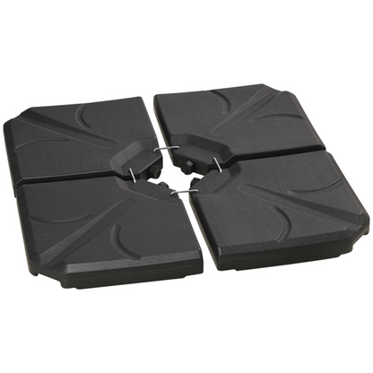 Banana Parasol Base Stand Water or Sand Filled Weights In Black - Set of 4