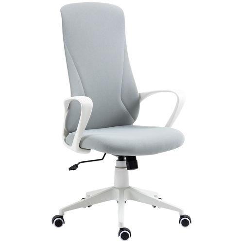 High-Back Home Office Chair with Adjustable Height in Grey