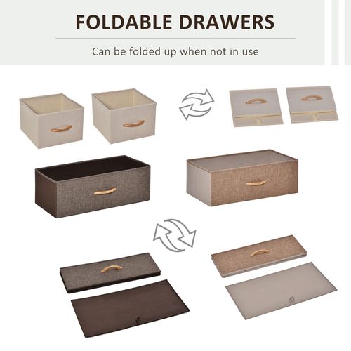 Closet Dresser Tower with 4 Easy Pull Fabric Drawer & Steel Frame