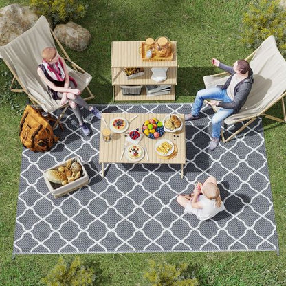 Reversible Outdoor Rug in Grey