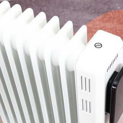 2180W Oil Filled Radiator, 9 Fin, Timer, 3 Set, Safety Cut-Off Remote