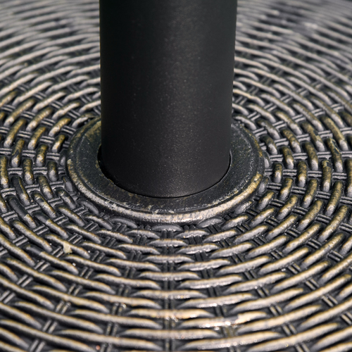 Cantilever Offset Umbrella Base Cement Parasol Stand in Black