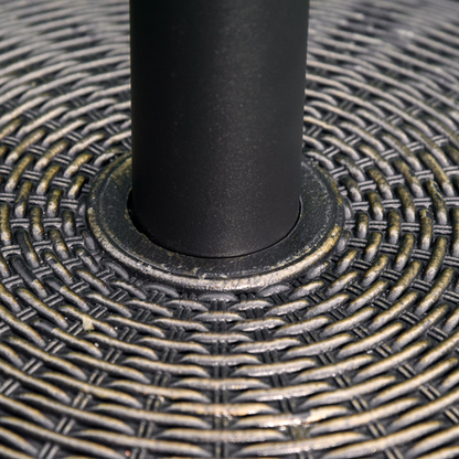Cantilever Offset Umbrella Base Cement Parasol Stand in Black