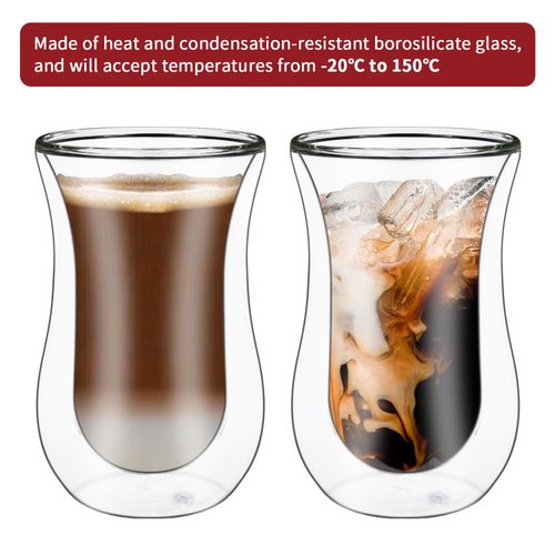 Double Wall Glasses Curve 300ml - Set of 2