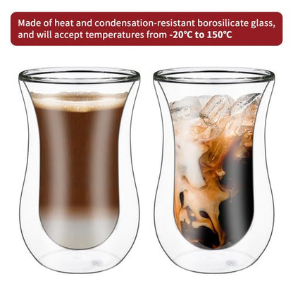 Double Wall Glasses Curve 300ml - Set of 2