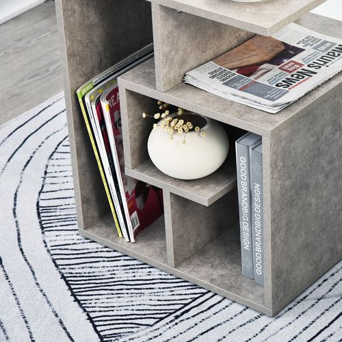 3-Tier Side End Coffee Table in Grey