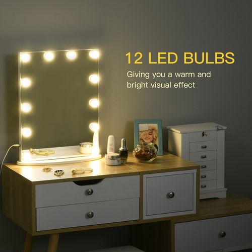 Hollywood Makeup Mirror with Led Light Dimmer