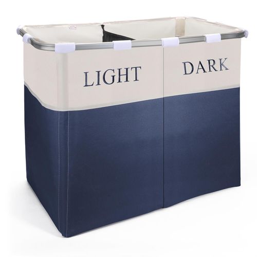 Lights and Darks Folding Laundry Hamper