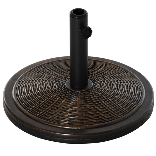 Cantilever Offset Umbrella Base Cement Parasol Stand in Black