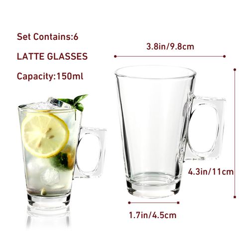 Latte Glasses 200ml - Set of 6