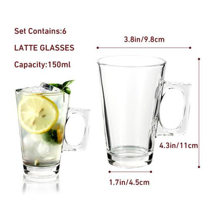 Latte Glasses 200ml - Set of 6