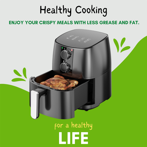 4L Air Fryer With Free Recipe Book