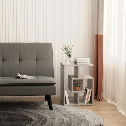 3-Tier Side End Coffee Table in Grey