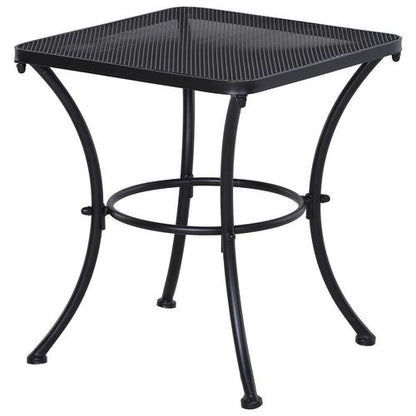 quare Metal Outdoor Patio Table 45cm - Black