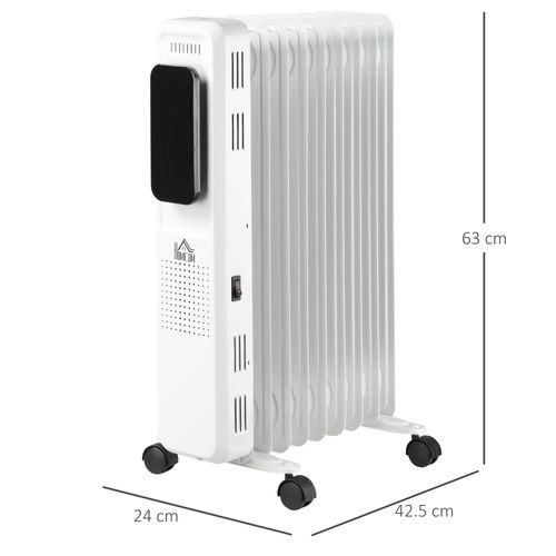 2180W Oil Filled Radiator, 9 Fin, Timer, 3 Set, Safety Cut-Off Remote