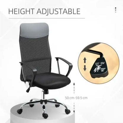Executive Office Chair High Back Mesh Seat in Black