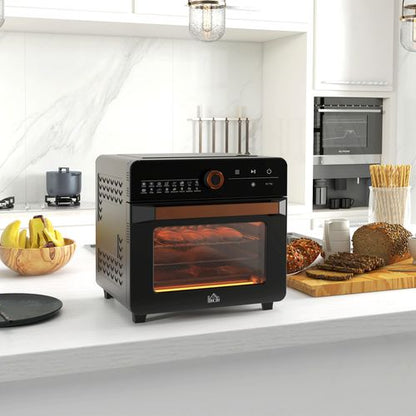 Air Fryer Oven 20L Countertop Mini Oven with 17 Pre-sets 1400W in Black