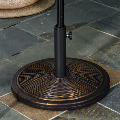Cantilever Offset Umbrella Base Cement Parasol Stand in Black