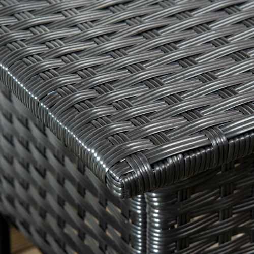 Rattan Outdoor Coffee Table in Black