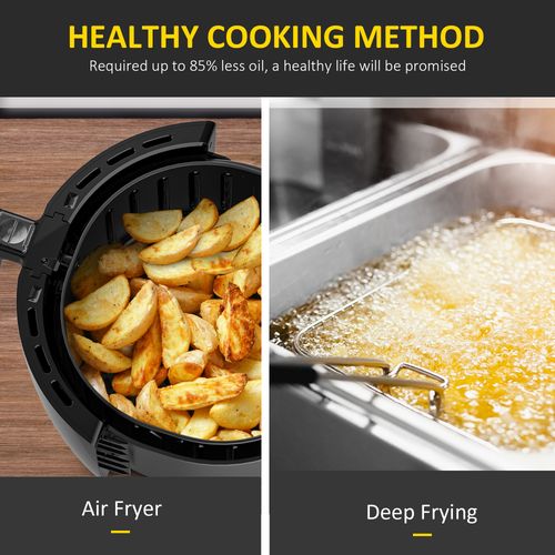 5.5L Air Fryer 1700W with Digital Display Adjustable Temperature