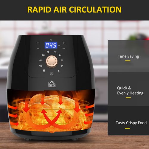 5.5L Air Fryer 1700W with Digital Display Adjustable Temperature