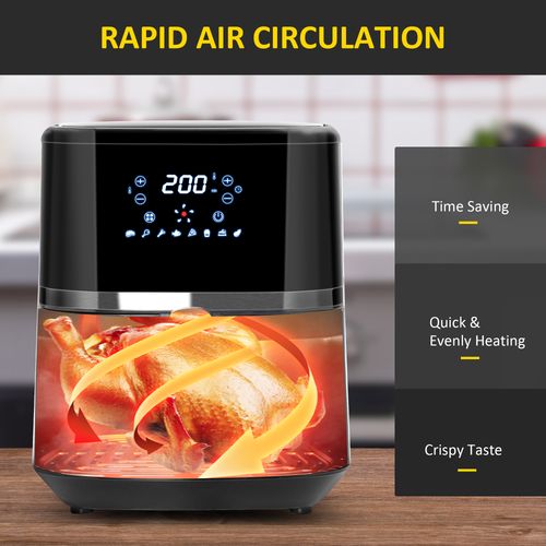 Air Fryer 4.5L Capacity 1500W power with digital display
