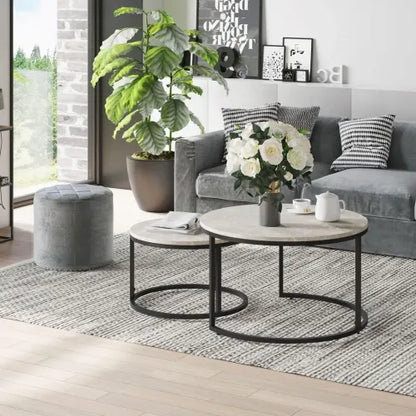 Stacking Coffee Table Set - 2 Pcs