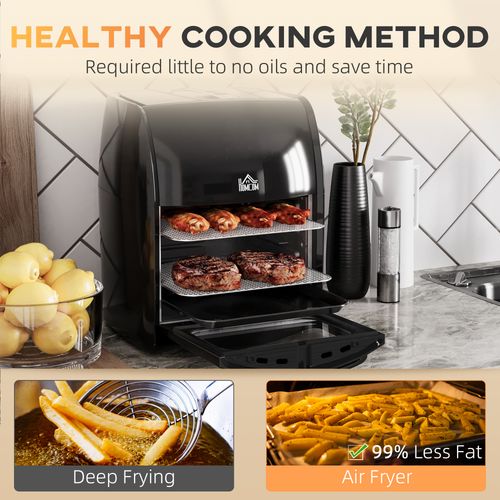 Air Fryer Oven 8 Preset Modes, 12L, Black