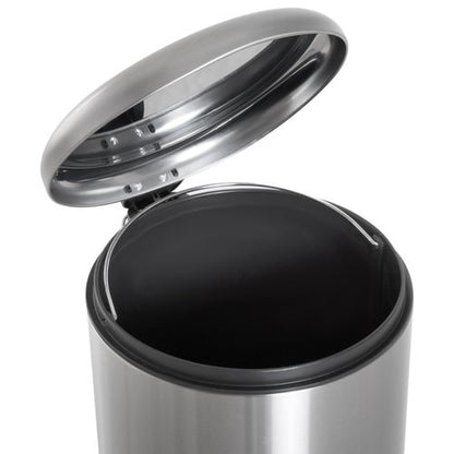 30L Pedal Bin - Black & Silver