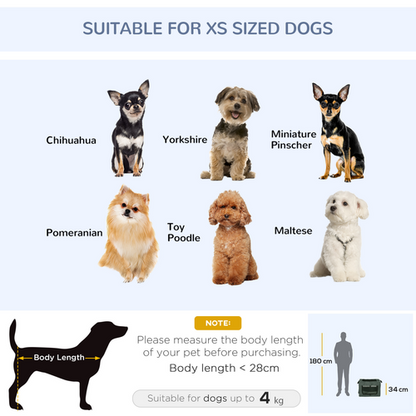 Foldable Pet Carrier, Cat Bag with Cushion, for Miniature Dogs (48.5cm) - Grey