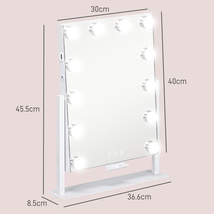 Hollywood Lighted Makeup Mirror with Magnifier
